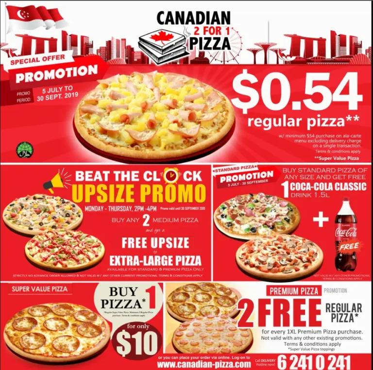 Canadian Pizza Menu