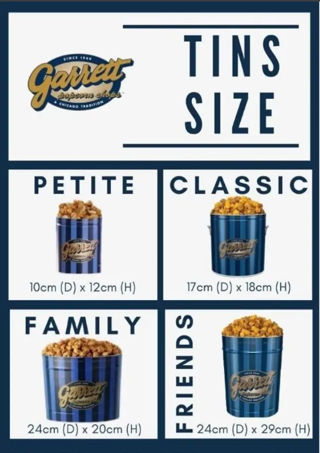 Garrett Popcorn Menu