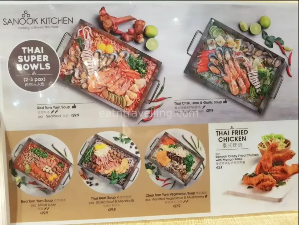 Sanook Kitchen Singapore Menu Prices 2024